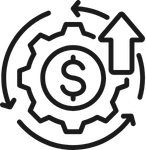 money and gear icon